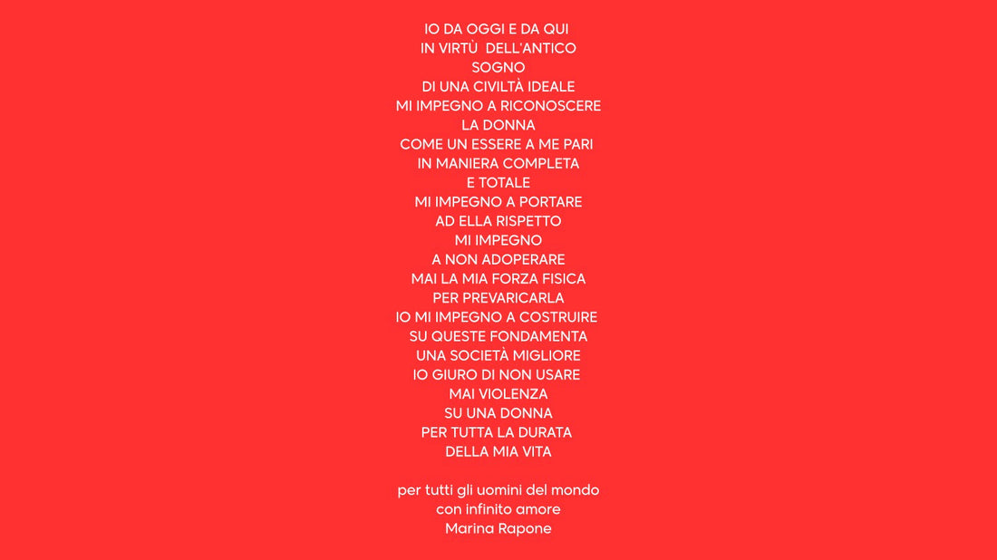 GIURAMENTO CONTRO OGNI VIOLENZA SULLE DONNE